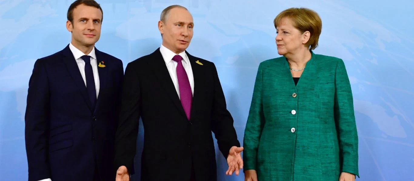  Πούτιν, Μακρόν και Μέρκελ συζήτησαν την συνεργασία για την προμήθεια των εμβολίων